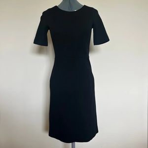 J. Crew Black Sweater Sheath Work Dress Wool Size 2